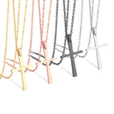 Small 4 colors cross pendant necklace