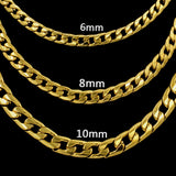 Stylish 6mm & 8mm &10mm Mixed Color & Gold & Steel Color Long Necklace Side Cross Stripe DIY Matching Chain