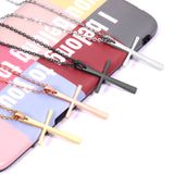 Small 4 colors cross pendant necklace