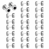 12 pairs 6mm steel/gold cylindrical white/black/mixed drill screw plugs