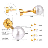 4~8mm steel color/golden white pearl screw plugs