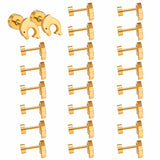 12 pairs Dolphin Shape Steel Goldtone Screwback Stud Earrings