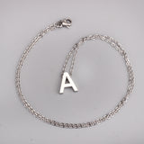 ASON Delicate Classic Style Initial 26 Letters Alphabet Chain Pendant Necklace Stainless Steel Color Jewelry Chokers