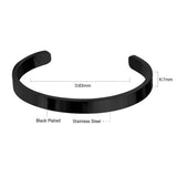 Three colorsBlackGoldSteelColorSmooth surfaceOpen hard bracelet