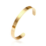 Three colorsBlackGoldSteelColorSmooth surfaceOpen hard bracelet