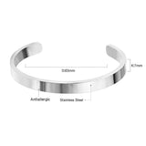 Three colorsBlackGoldSteelColorSmooth surfaceOpen hard bracelet