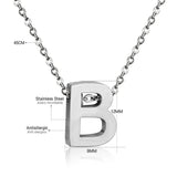 ASON Delicate Classic Style Initial 26 Letters Alphabet Chain Pendant Necklace Stainless Steel Color Jewelry Chokers