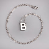 ASON Delicate Classic Style Initial 26 Letters Alphabet Chain Pendant Necklace Stainless Steel Color Jewelry Chokers