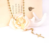 1-Golden Jesus Chain-6MM