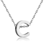 ASON Delicate Classic Style Initial 26 Letters Alphabet Chain Pendant Necklace Stainless Steel Color Jewelry Chokers