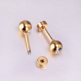 12 pairs 5mm steel/golden steel ball with drilled screw plugs