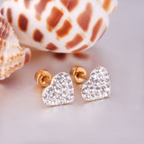 12 pairs 9mm steel/golden heart shaped sludge mix/five colors/white white sludge screw plugs