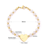 Golden Heart Accessory Crystal Bracelet