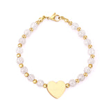 Golden Heart Accessory Crystal Bracelet