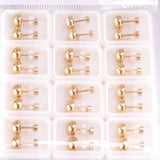 4mm~8mm steel color & gold color half-round ball screw plugs