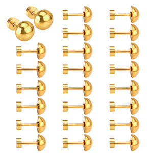 4mm~8mm steel color & gold color half-round ball screw plugs