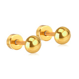 4mm~8mm steel color & gold color half-round ball screw plugs