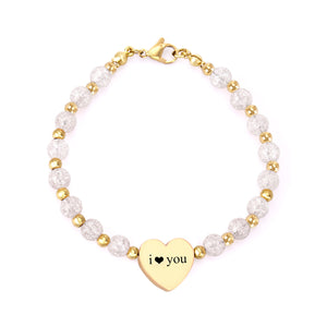 Golden Heart Accessory Crystal Bracelet