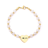 Golden Heart Accessory Crystal Bracelet