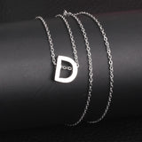 ASON Delicate Classic Style Initial 26 Letters Alphabet Chain Pendant Necklace Stainless Steel Color Jewelry Chokers