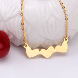 Gold Cut Heart Glossy Set