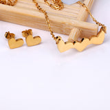 Gold Cut Heart Glossy Set