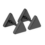 12 pairs 8mm steel color/gold/black triangle screw plugs