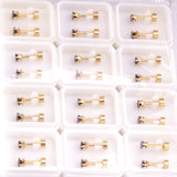 3mm~7mm Steel/Gold/Mixed color square white diamond screw plugs