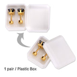 3mm~7mm Steel/Gold/Mixed color square white diamond screw plugs