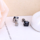 3mm~7mm Steel/Gold/Mixed color square white diamond screw plugs