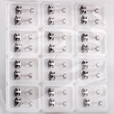 3mm~7mm Steel/Gold/Mixed color square white diamond screw plugs