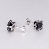 3mm~7mm Steel/Gold/Mixed color square white diamond screw plugs