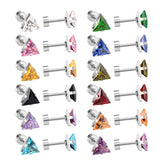 6mm/4mm gold & steel colored triangular mix drill plugs