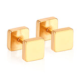 4mm/6mm/8mm Gold-Steel Square Cake Plugs