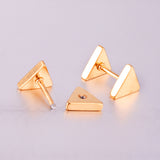 12 pairs 8mm steel color/gold/black triangle screw plugs