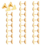 12 pairs 8mm steel color/gold/black triangle screw plugs