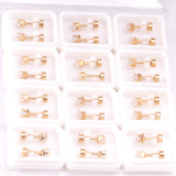 3mm~7mm Steel/Gold/Mixed color square white diamond screw plugs