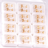 3mm~7mm Steel/Gold/Mixed color square white diamond screw plugs