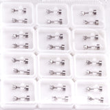 3mm~7mm Steel/Gold/Mixed color square white diamond screw plugs