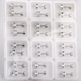 3mm~7mm Steel/Gold/Mixed color square white diamond screw plugs