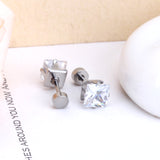 3mm~7mm Steel/Gold/Mixed color square white diamond screw plugs