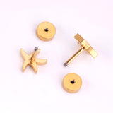 12 pairs Gold Cut Screw In Stud Earrings without Diamonds