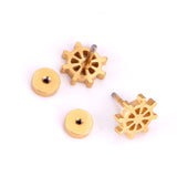 12 pairs Gold Cut Screwback Stud Earrings without Diamonds