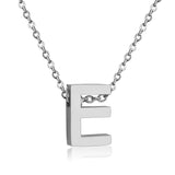 ASON Delicate Classic Style Initial 26 Letters Alphabet Chain Pendant Necklace Stainless Steel Color Jewelry Chokers