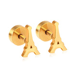 12 pairs Gold Color Cutout Screwback Earrings without Diamonds