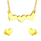 Gold Cut Heart Glossy Set