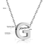 ASON Delicate Classic Style Initial 26 Letters Alphabet Chain Pendant Necklace Stainless Steel Color Jewelry Chokers