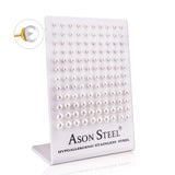 4-8mm Gold/ Steel White Pearl Stud Earrings for Snapbacks