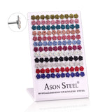 Steel Plum Shape with White Clay Multi-Color Mixed Earrings for Snapbacks