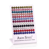 Steel Plum Shape with White Clay Multi-Color Mixed Earrings for Snapbacks